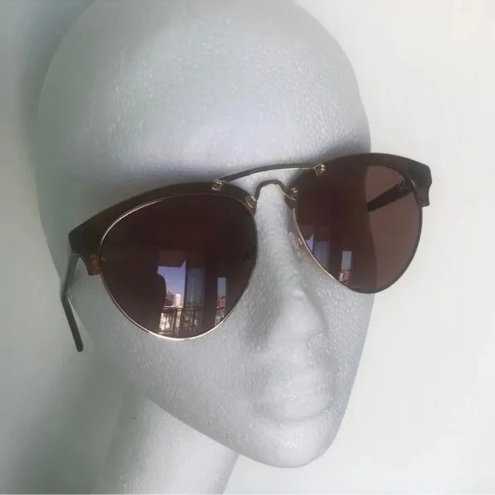 $159 ale by ALESSANDRA REVOLVE BROWN GOLD BOHO FESTIVAL SUNGLASSES 4010